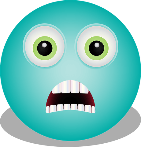 Blue Shocked Emoji PNG