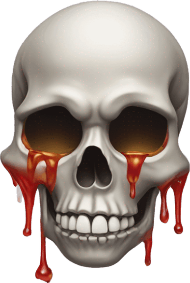 Melting Skull PNG