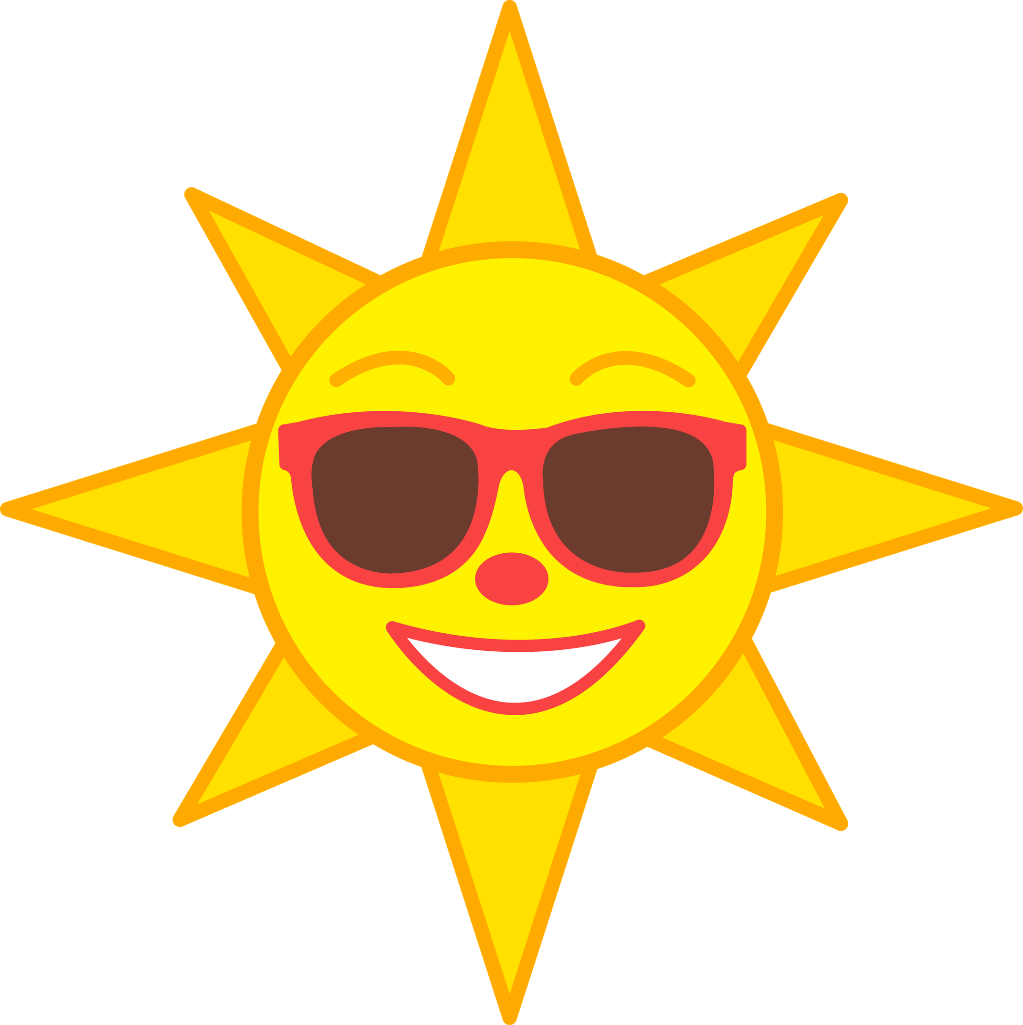Smiling Sun PNG