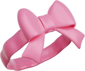 Pink Hair Bow PNG