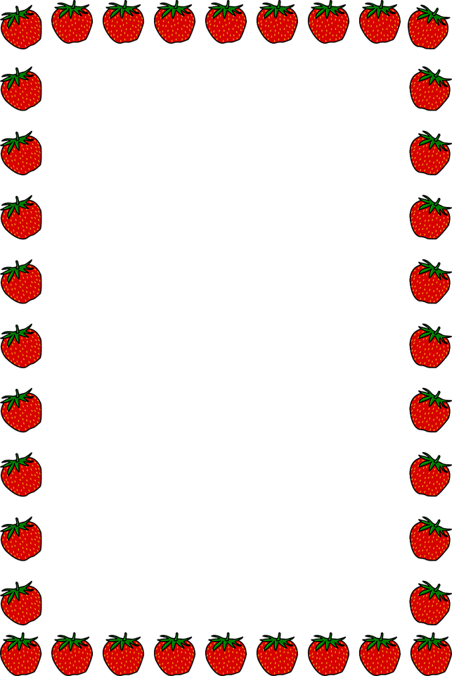 Strawberry Border PNG