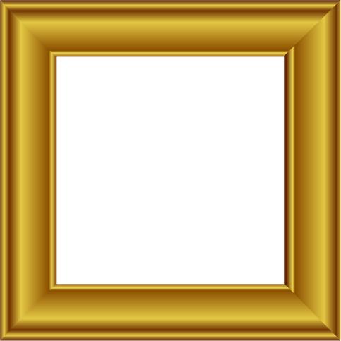 Gold Square Frame PNG