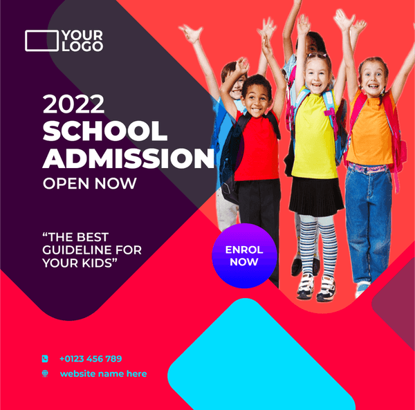 School Admission Open Banner PNG