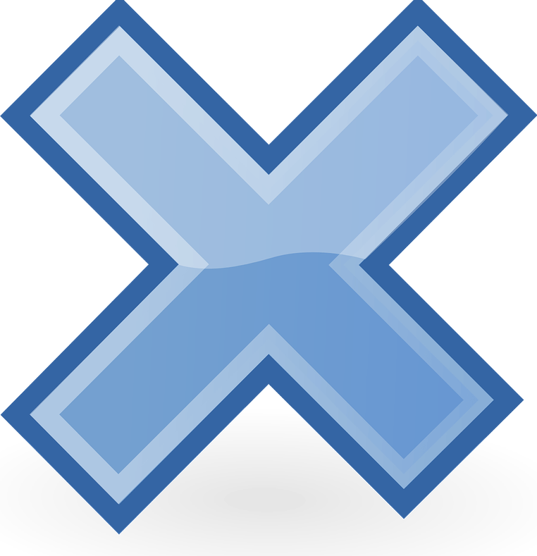 Blue X PNG