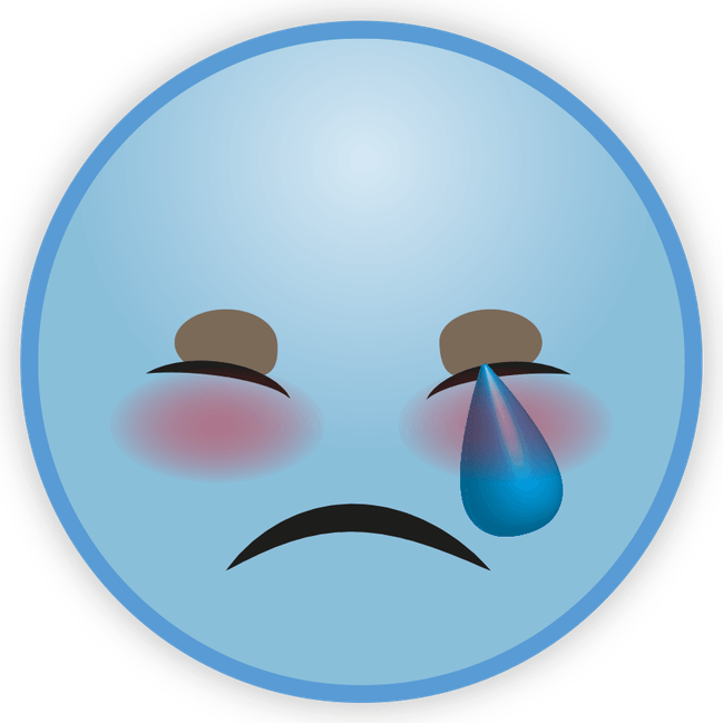 Crying Blue Emoji PNG