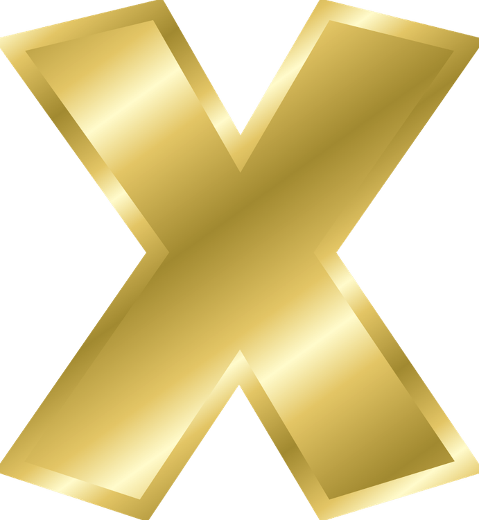Gold Letters PNG