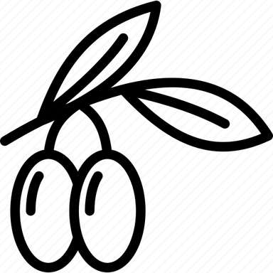 Olive Branch Black PNG