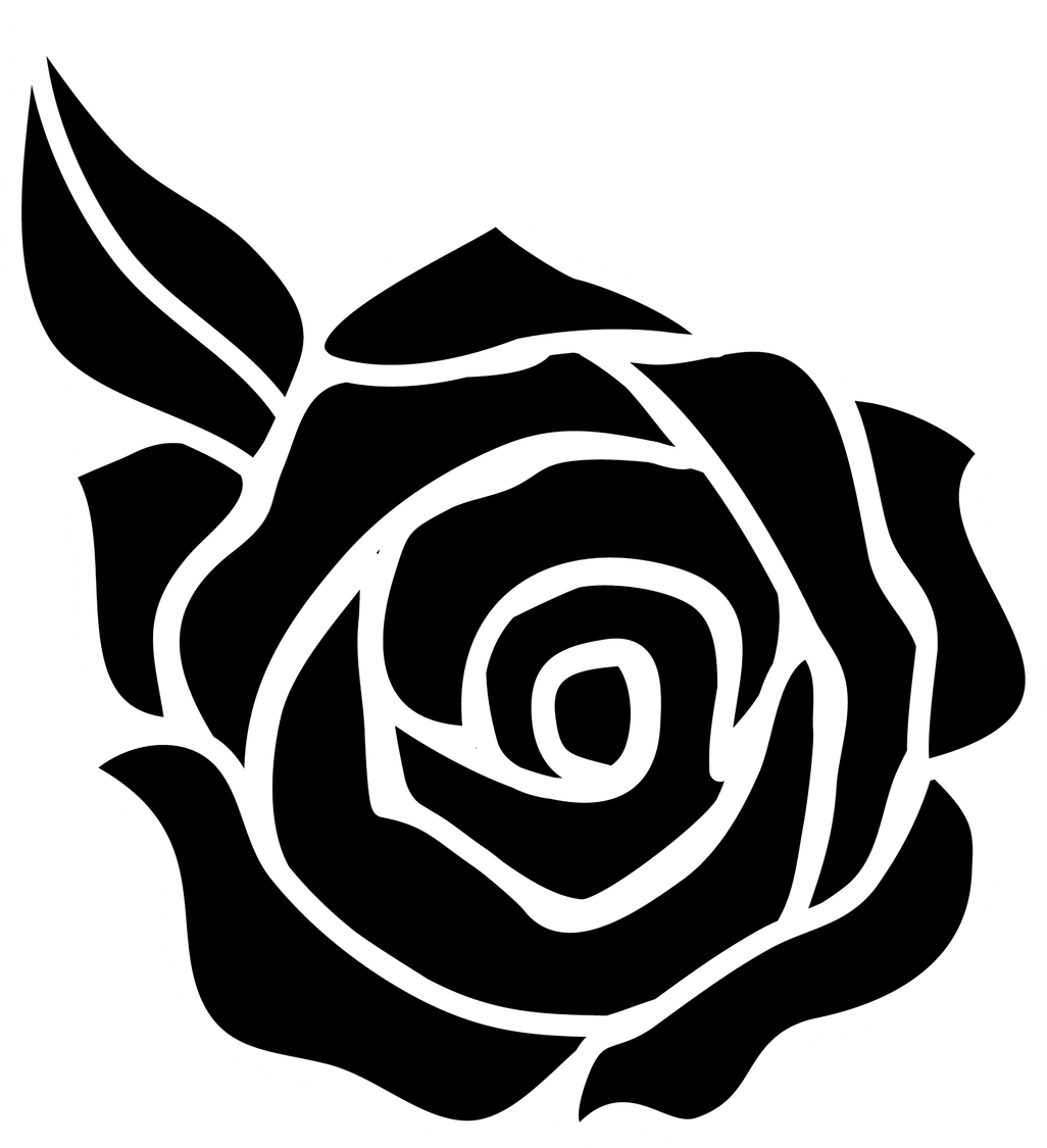 Black And White Flower PNG
