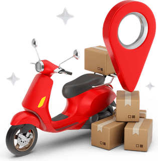 Delivery Bike PNG