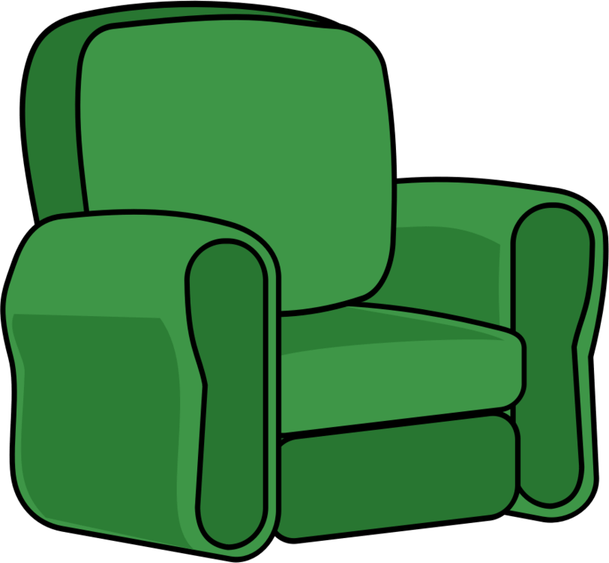 Comfy Green Armchair PNG