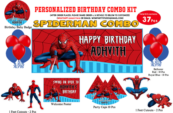 Happy Birthday Spiderman PNG