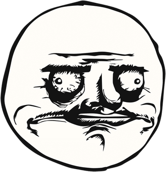 Troll Face Laser Eyes PNG
