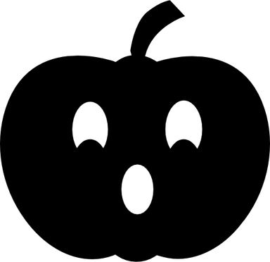 Halloween Pumpkin Black And White PNG