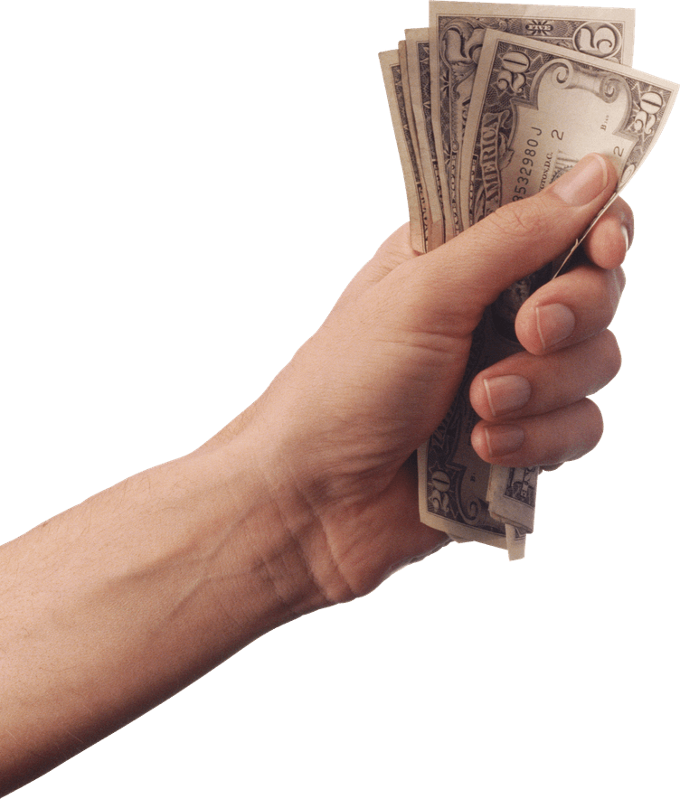 Hand Holding Money PNG