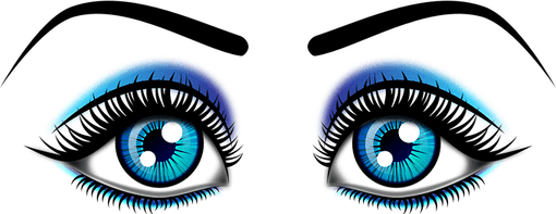 Blue Glowing Eyes PNG