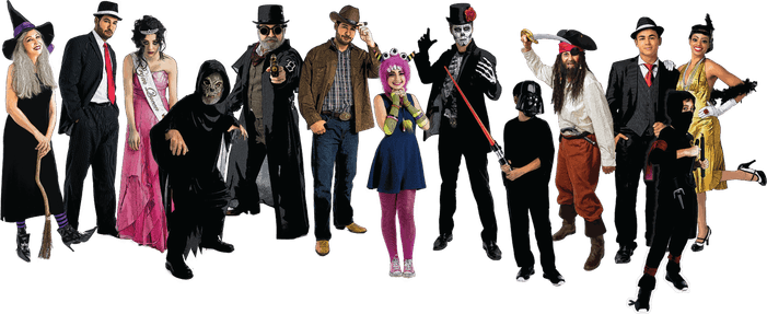 Halloween Costumes Group PNG