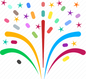 Colorful Fireworks PNG