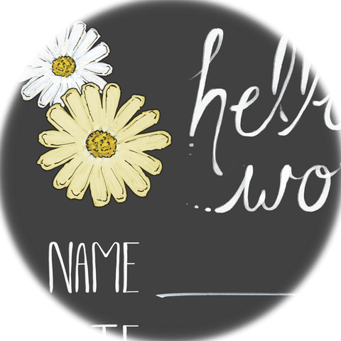 Chalkboard Flower PNG