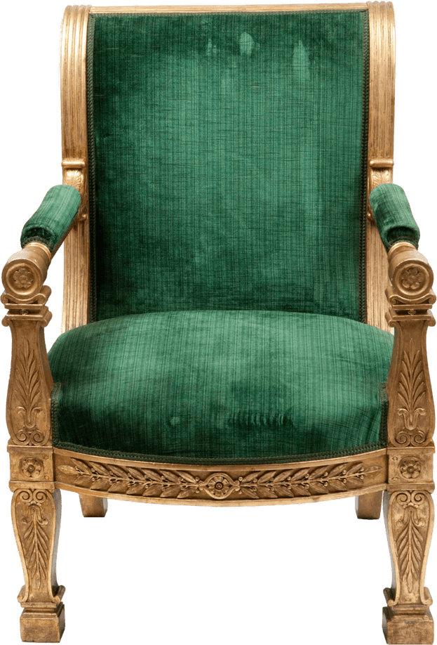 Armchair Green Vintage PNG