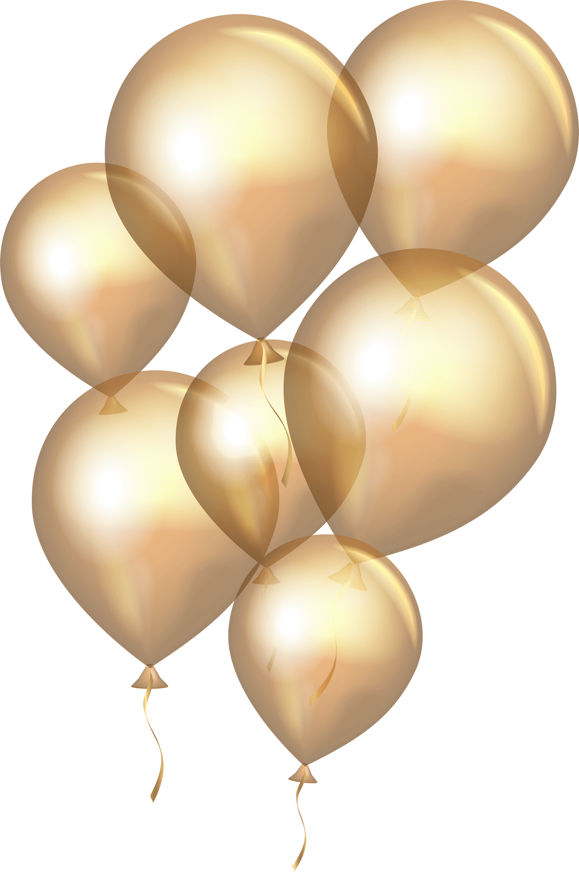Gold Balloons PNG