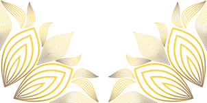Golden Floral Border PNG