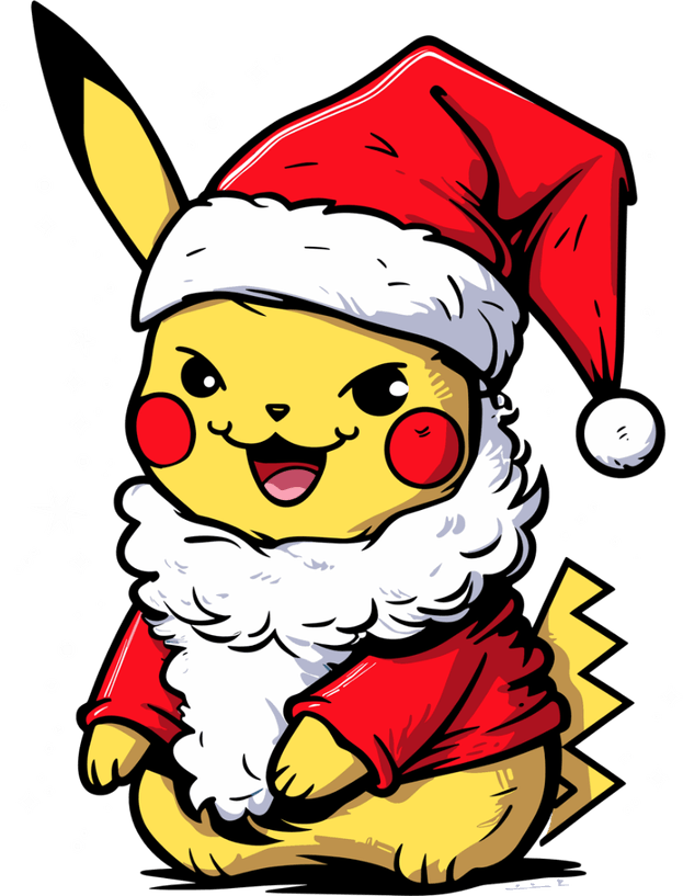 Pikachu With Santa Hat PNG
