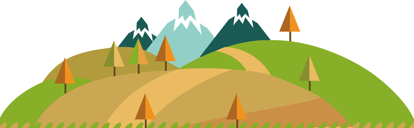 Cartoon Mountains PNG