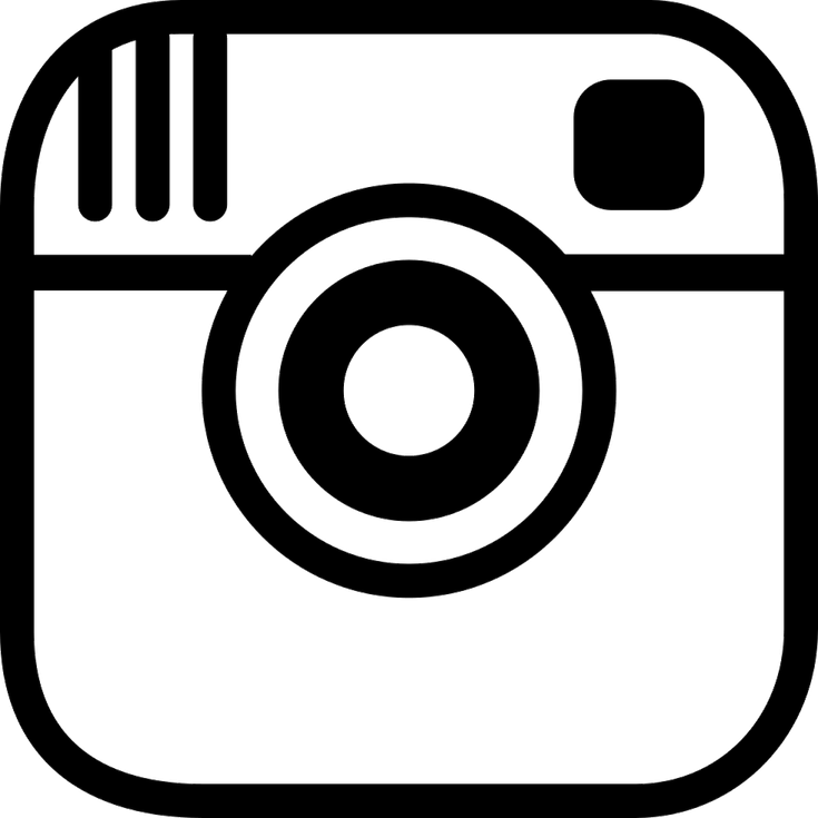 Instagram Logo Black And White PNG