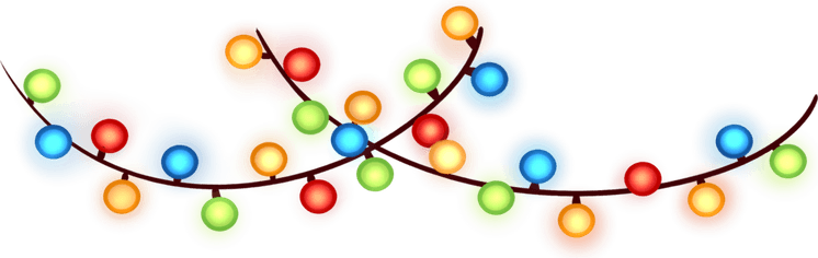 Glowing Christmas Lights PNG