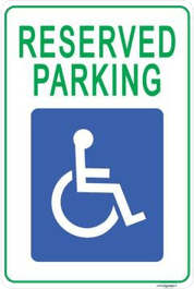 Handicapped Reserved Parking Sign PNG