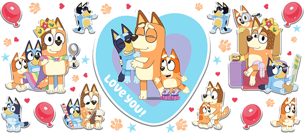 Bluey Valentine PNG