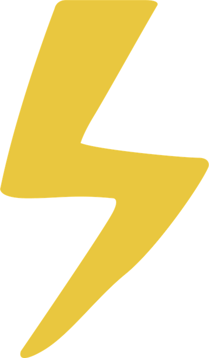 Yellow Lightning PNG