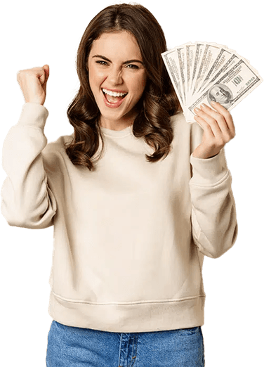 Lady With Money PNG