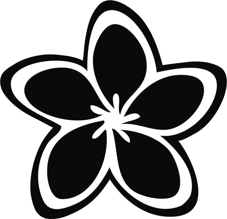 Black And White Flower PNG