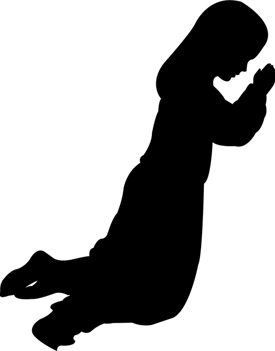 Kneeling Woman Praying PNG