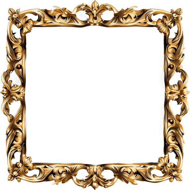 Royal Gold Corner Border PNG