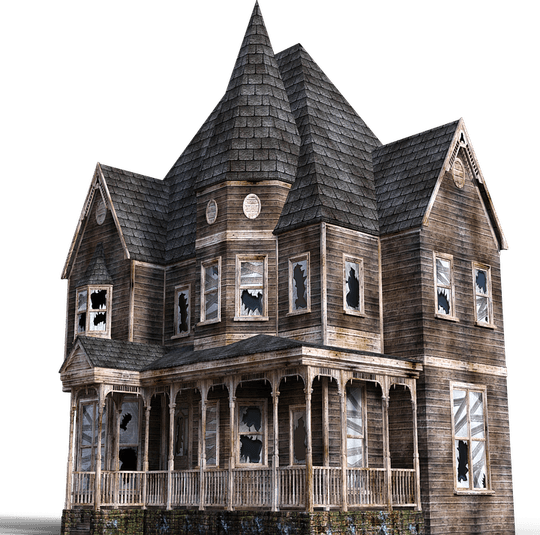 Halloween Village Houses PNG