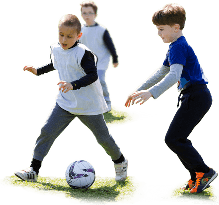 Kids Playing Football PNG