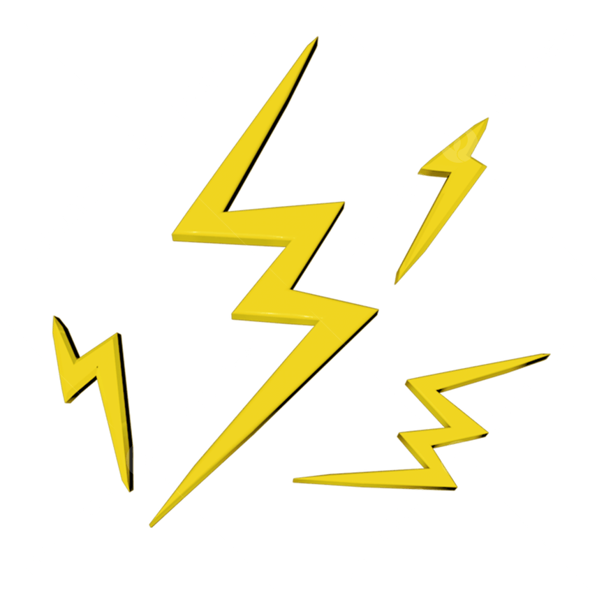 Yellow Lightning PNG