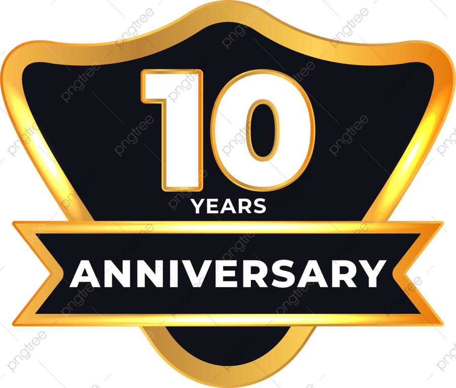 10 Years Anniversary PNG