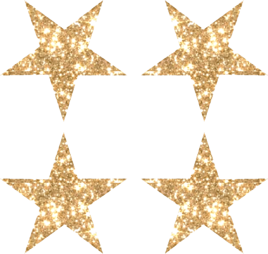 Gold Glitter Star PNG