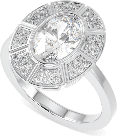 Oval Cut Diamond PNG