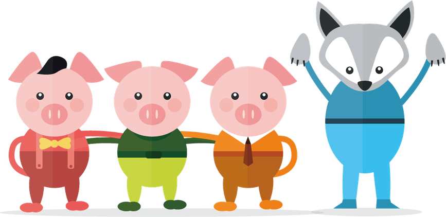 3 Little Pigs PNG