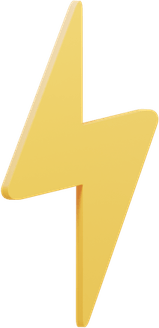 Gold Lightning PNG