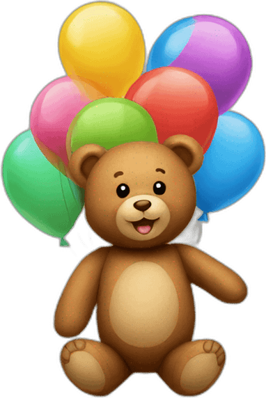Teddy Bear With Balloon PNG