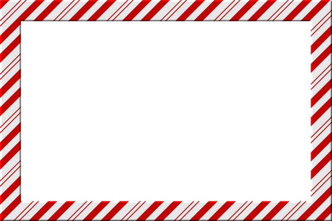 Candy Cane Frame PNG