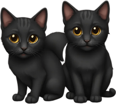 Black Cat Kitten PNG