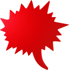 Speech Bubble Red PNG