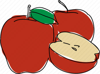 Red Apple Cartoon PNG