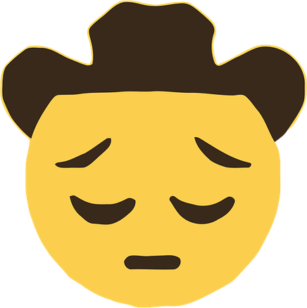 Sad Cowboy Emoji PNG